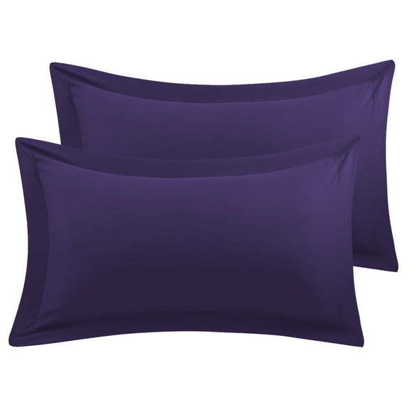 BedDecor 100% Egyptian Cotton 600TC 2PC Pillow Sham Solid Purple King