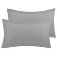 thumbnail image 1 of BedDecor 100% Egyptian Cotton 600TC 2PC Pillow Sham Solid Silver Standard, 1 of 4