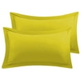 thumbnail image 1 of BedDecor 100% Egyptian Cotton 600TC 2PC Pillow Sham Solid Yellow King, 1 of 4