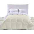 thumbnail image 1 of BedDecor 300 GSM 1Pcs Reversible Solid (Ivory, Oversize King) 100% Egyptian Cotton Base Comforter, 1 of 8