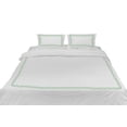 thumbnail image 1 of BedDecor 3PC Luxurious Classic Chain Pattern Embroidered Cotton Duvet Set - Oversize King Size in Elegant Aqua Blue, 1 of 4