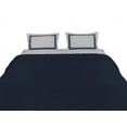 thumbnail image 1 of BedDecor 3PC Luxurious Embroidered Border Duvet Cover Set - King/California King Size Bed Comforter Cover Pillowcases Bedding Sets Navy Blue, 1 of 5