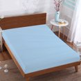 thumbnail image 1 of BedDecor 400TC 100% Egyptian Cotton 1 Pcs Fitted Sheet 10 Inches Solid Light Blue Color Twin Size, 1 of 3