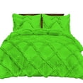 thumbnail image 1 of BedDecor 400TC 100% Egyptian Cotton 5PC White Twin/Twin XL Size Diamond Ruffle Duvet Cover Set, 1 of 4