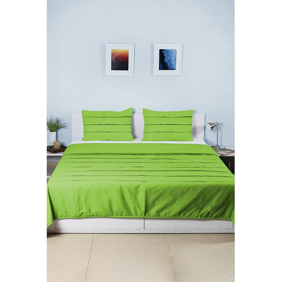 BedDecor 600 TC Moroccan Style 3 Piece Egyptian Cotton Top Sheets Parrot Green, Full Size With Queen (20x30) Pillow Covers