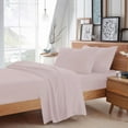 thumbnail image 1 of BedDecor - All Weather RV Camper Sheet Set (Pink|72"x52"|Drop Length-25")| 600 Thread Count Egyptian cotton | 1 Piece Fitted Sheet 1 Piece Flat Sheet & 2 Piece Pillow Cover, 1 of 3