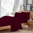 thumbnail image 1 of BedDecor - All Weather RV Camper Sheet Set (Wine|34"x75"|Drop Length-25")| 600 Thread Count Egyptian cotton | 1 Piece Fitted Sheet 1 Piece Flat Sheet & 2 Piece Pillow Cover, 1 of 3
