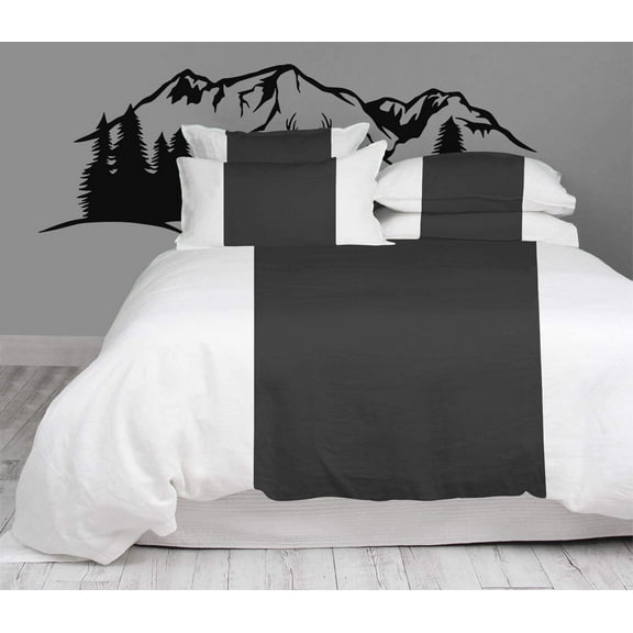 BedDecor Contrast Color Bar 3 Piece Duvet Cover Set 100% Egyptian Cotton 600 TC (Dark Grey, Full/Queen)