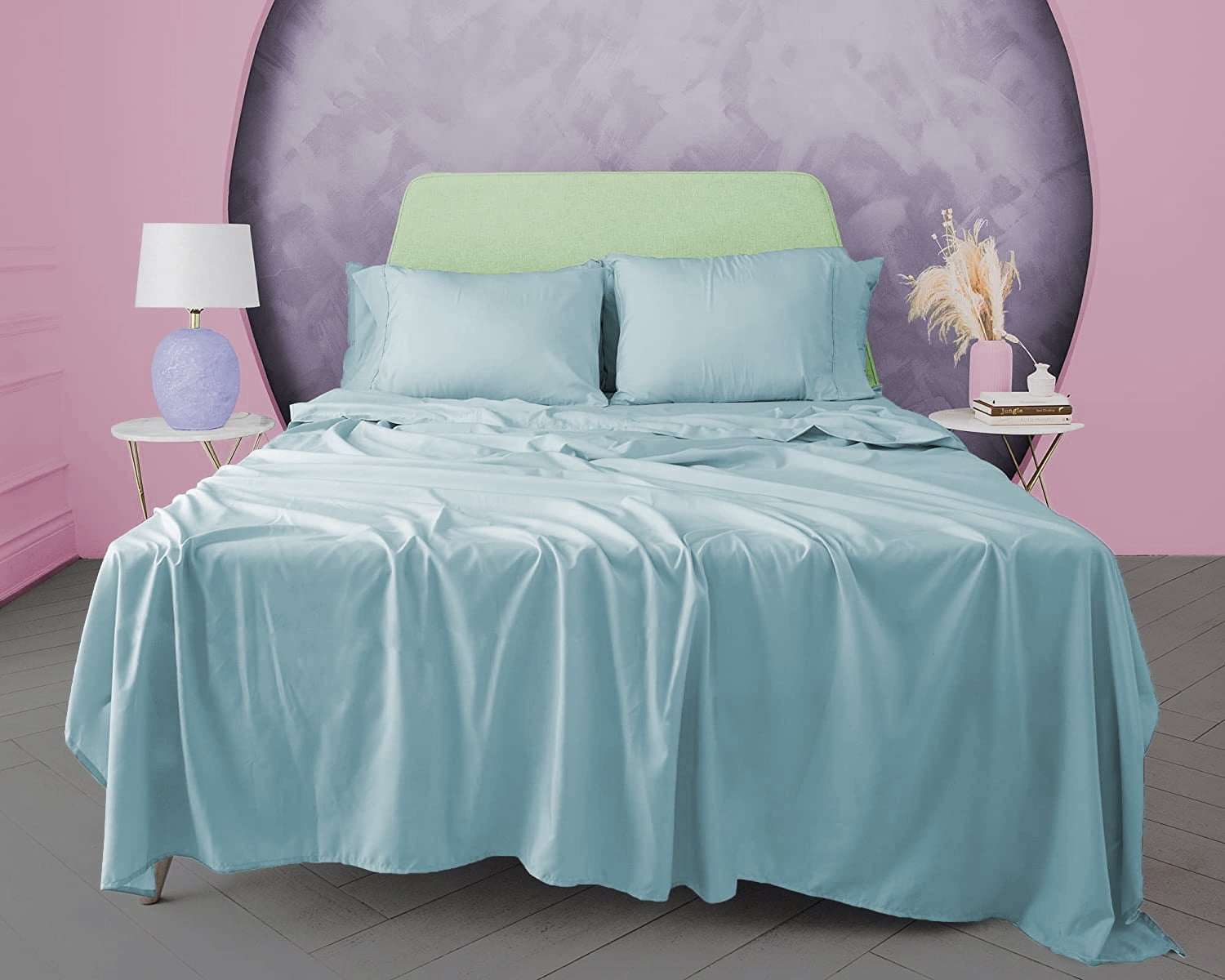 BedDecor Wonderful 3 Piece Flat Sheet 100 Egyptian Cotton 600 TC.Soft