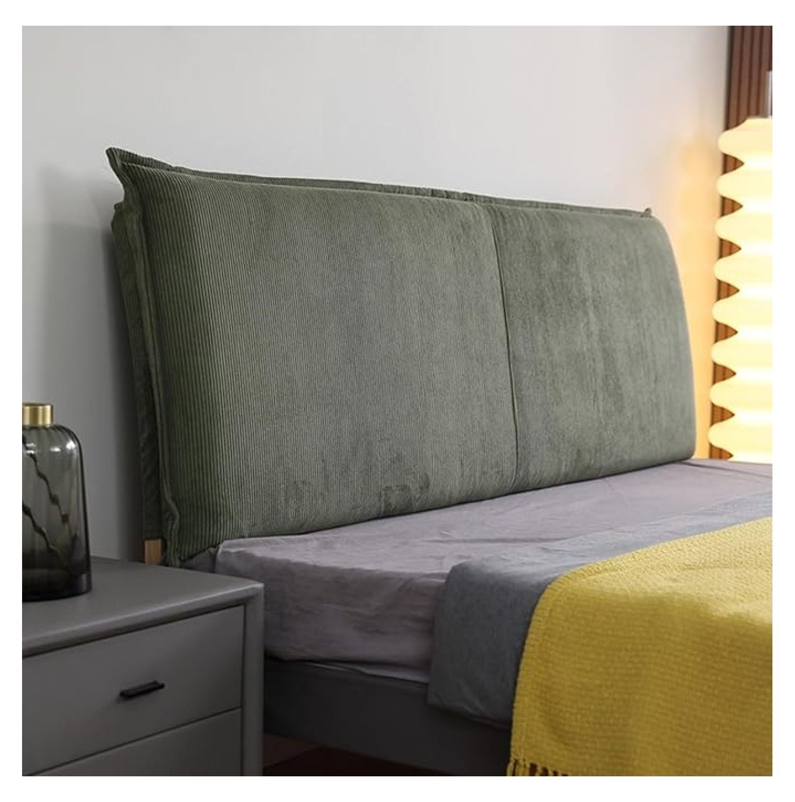 BedHead Upholstered Headboard Pillowboard Large Backrest,Corduroy ...