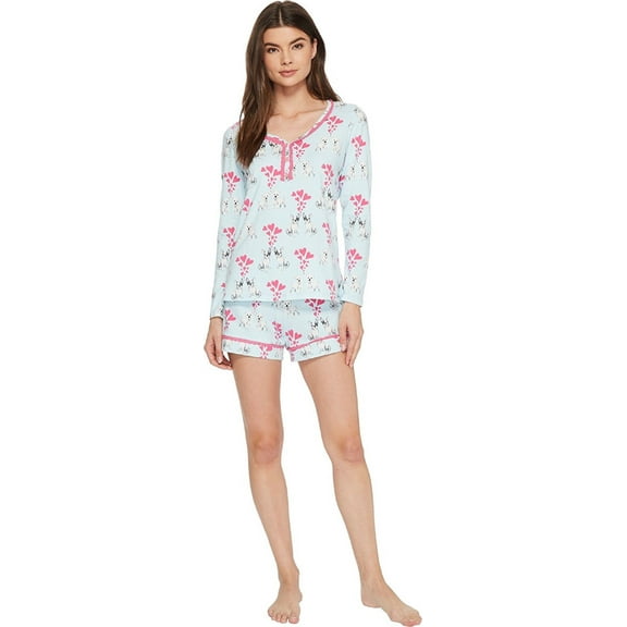 BedHead Women's Long Sleeve Sweetheart Two-Piece Shorts Set - BH2521202-472