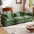 thumbnail image 1 of BedLuxury 111.5’’ Modular Sectional Sofa, Modern Chenille Deep Seat Cloud Couches for Living Room, Apartment, Office, 3-Seat, Green, 1 of 9