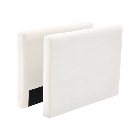 BedLuxury Chenille Upholstered Sofa Armrest, Padded Side Panels for Modular Sectional Sofa, 2 Pieces, Beige.