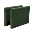 thumbnail image 1 of BedLuxury Chenille Upholstered Sofa Armrest, Padded Side Panels for Modular Sectional Sofa, 2 Pieces, Green., 1 of 5