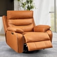 thumbnail image 1 of BedLuxury Dual Motor Power Swivel Rocker Recliner with USB Port, Orange, 1 of 8
