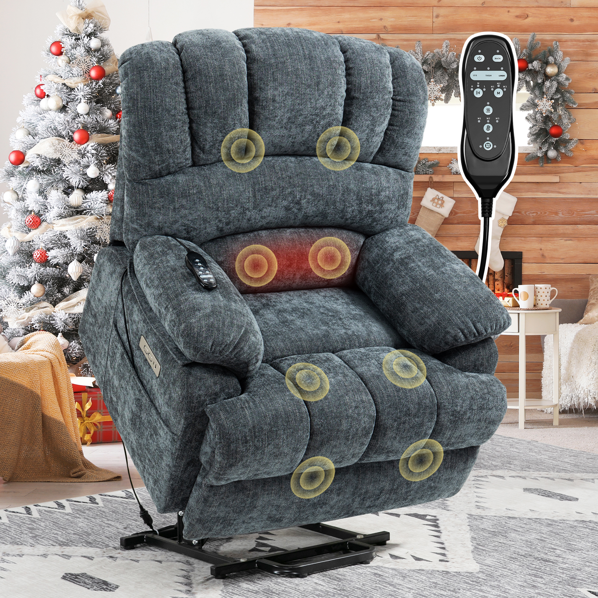 BedLuxury Power Lift Recliner Chair for Living Room,Extra Wide Recliner