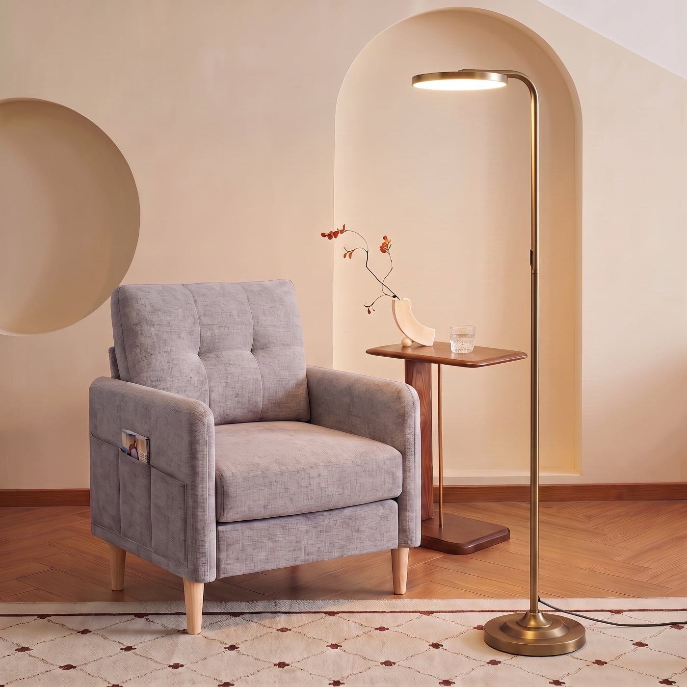 BedLuxury 36W Super Bright Torchiere Floor Lamp, Stepless Dimmable