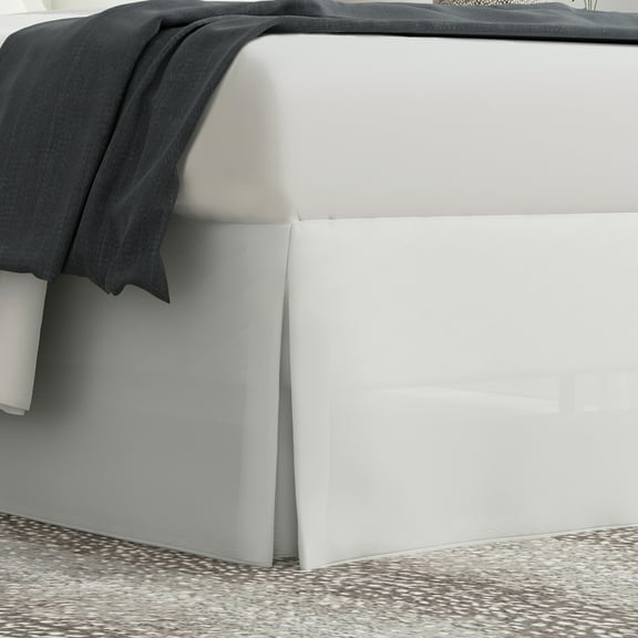 BedMaker's Wrap-Around Hassle Free, Never Lift Your Mattress Tailored Bed Skirt, 14" Drop Length, Cream, King