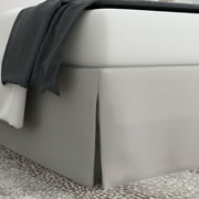 BedMakers Wrap-Around Hassle Free, Never Lift Your Mattress Tailored Bed Skirt, 14" Drop Length, Silver, Queen