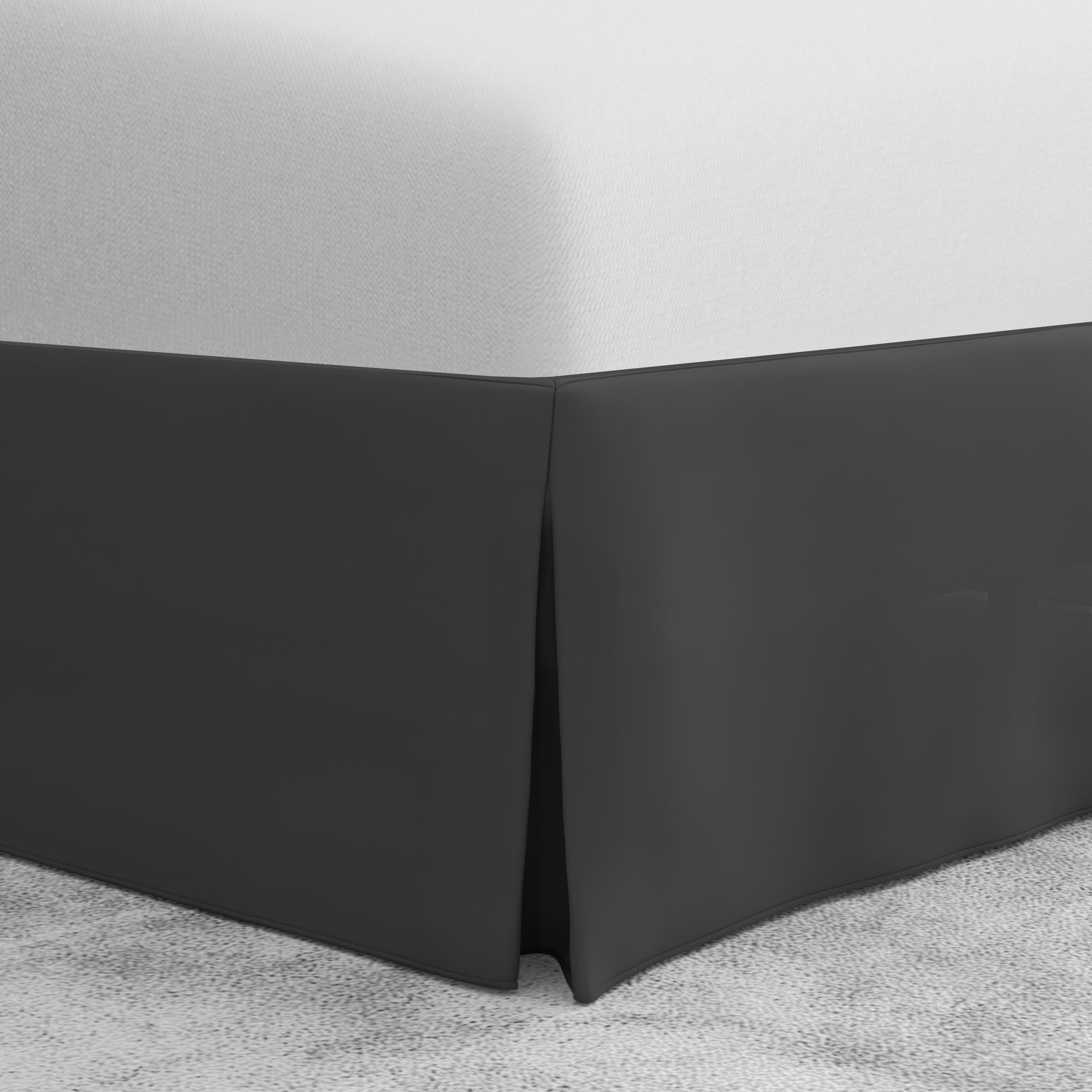 BedMaker's WrapAround, Never Lift Your Mattress Tailored Bed Skirt, 14" Drop Length, Gray, King