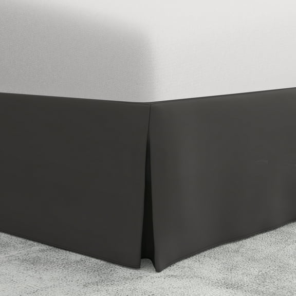 BedMaker's Wrap-Around, Never Lift Your Mattress Tailored Bed Skirt, 14" Drop Length, Gray, Queen