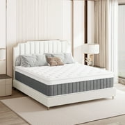 BedNew 10 inch Full Mattress, Medium Firm, Pillow Top Hybrid Pocket Spring Mattress in a Box