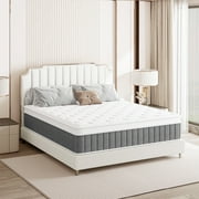 BedNew 14 inch Queen Mattress, Medium Firm, Pillow Top Hybrid Pocket Spring Mattress in a Box