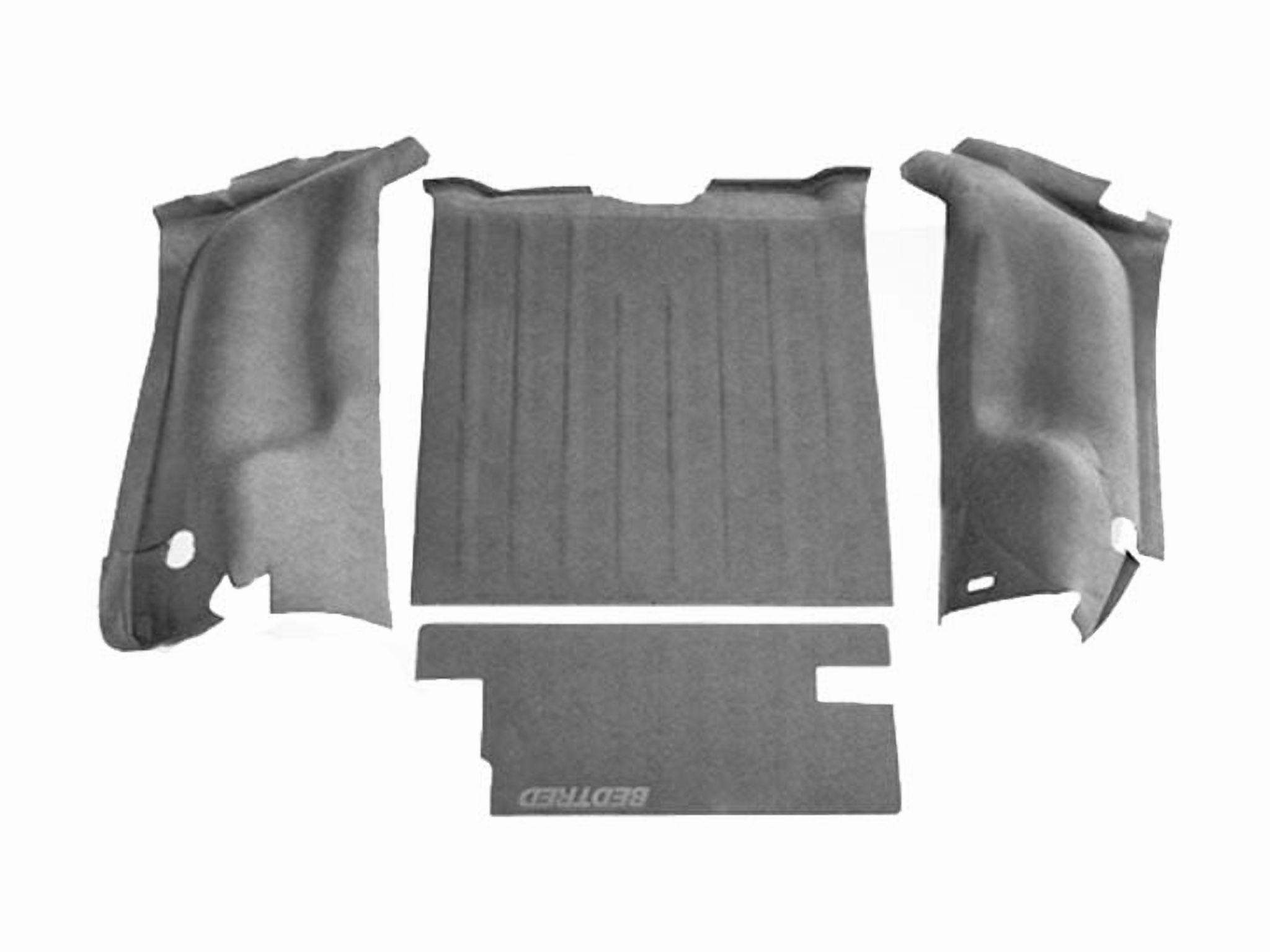 BedRug by RealTruck Jeep Kits - BedTred | Compatible with 2011 - 2018 Jeep Wrangler JK 2 Door | Charcoal Grey, BTJK11R2