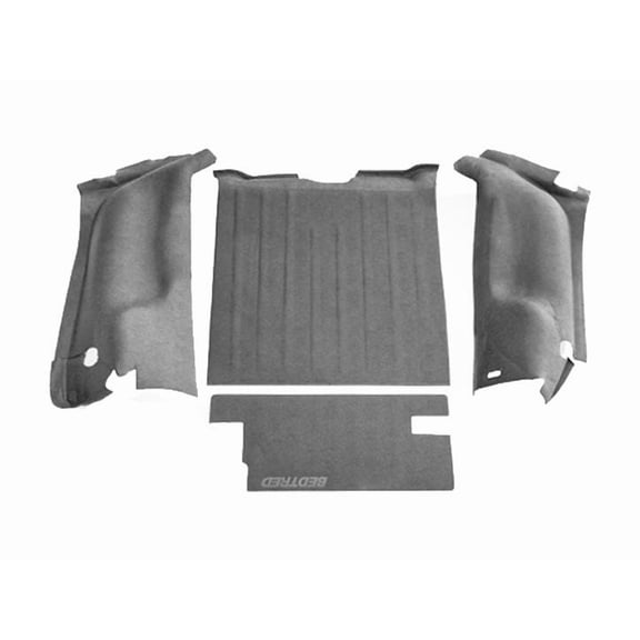 BedRug by RealTruck Jeep Kits - BedTred | Compatible with 2011 - 2018 Jeep Wrangler JK 2 Door | Charcoal Grey, BTJK11R2