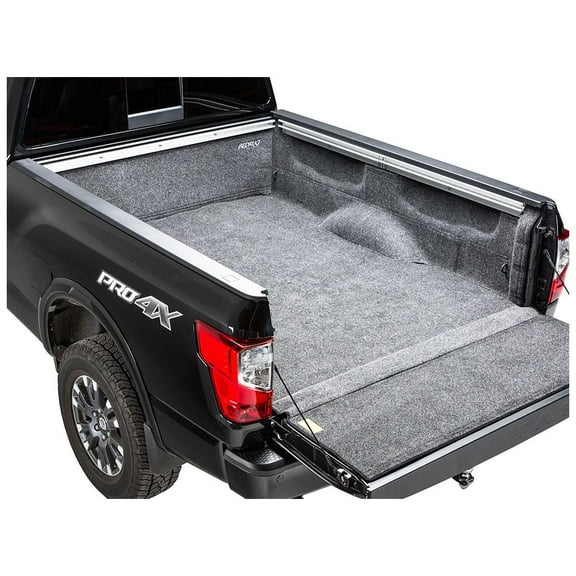 BedRug by RealTruck Bedliner | Compatible with 2004 - 2024 Nissan Titan King Cab 6.5" Bed | Charcoal Grey, BRN04KCK
