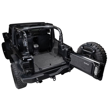 BedRug by RealTruck Jeep Kits - BedRug by RealTruck | Compatible with 2018 - 2024 Jeep Wrangler JL, 2 - Door, Cargo Liners | Charcoal Grey, BRJL18R2