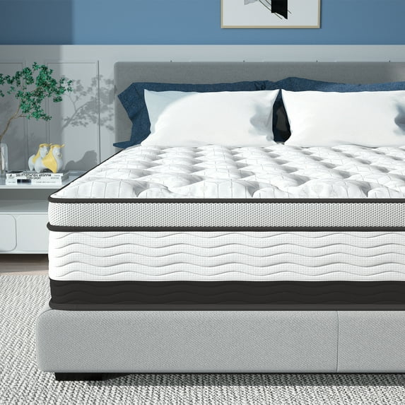 BedStory Twin Mattress 12 Inch Memory Foam Hybrid Mattress Medium Firm, Individually Wrapped Coils for Pressure Relief & Motion Isolation