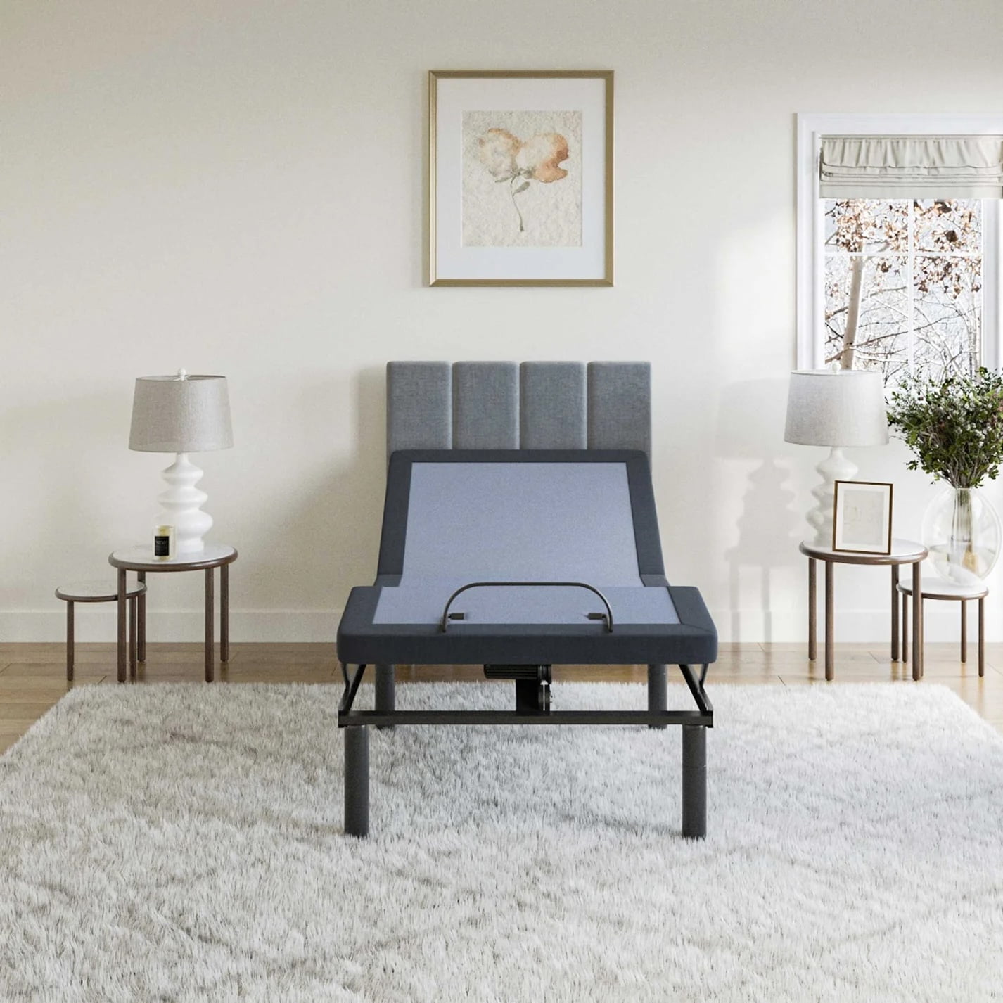 BedTech BT2500 Twin Adjustable Bed with Bluetooth, Wireless Remote