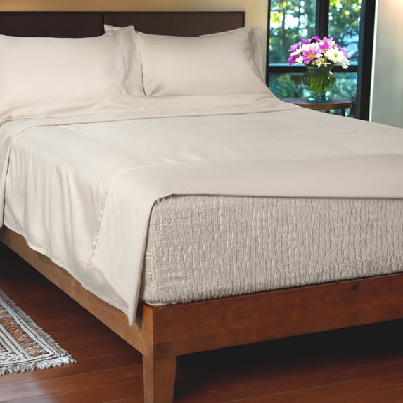 BedTite 800 Thread Count Cotton Rich 4-Piece California King Sheet Set - Silver