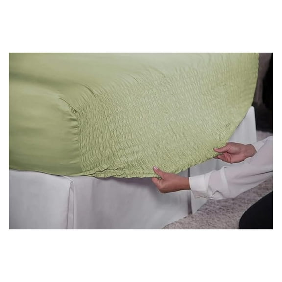BedTite Cotton Flannel Sheet Set Queen Sage - Stay-Put Fit, Deep Pocket, Cozy & Warm - 100% Cotton - Includes Pillowcase(s)