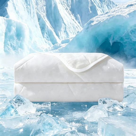 BedTreat Twin Size Cooling Comforter Pure White, Lightweight Breathable Summer Bedding for Hot Sleepers & Night Sweats(64"x88")