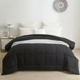 thumbnail image 1 of BedTreat Down Alternative Comforter with Corner Tabs - All Season Quilted Full Size 240 GSM Black Comforter, Machine Washable Microfiber Bedding, 1 of 7