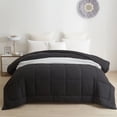 thumbnail image 1 of BedTreat Down Alternative Comforter with Corner Tabs - All Season Quilted Queen Size 240 GSM Black Comforter, Machine Washable Microfiber Bedding, 1 of 7