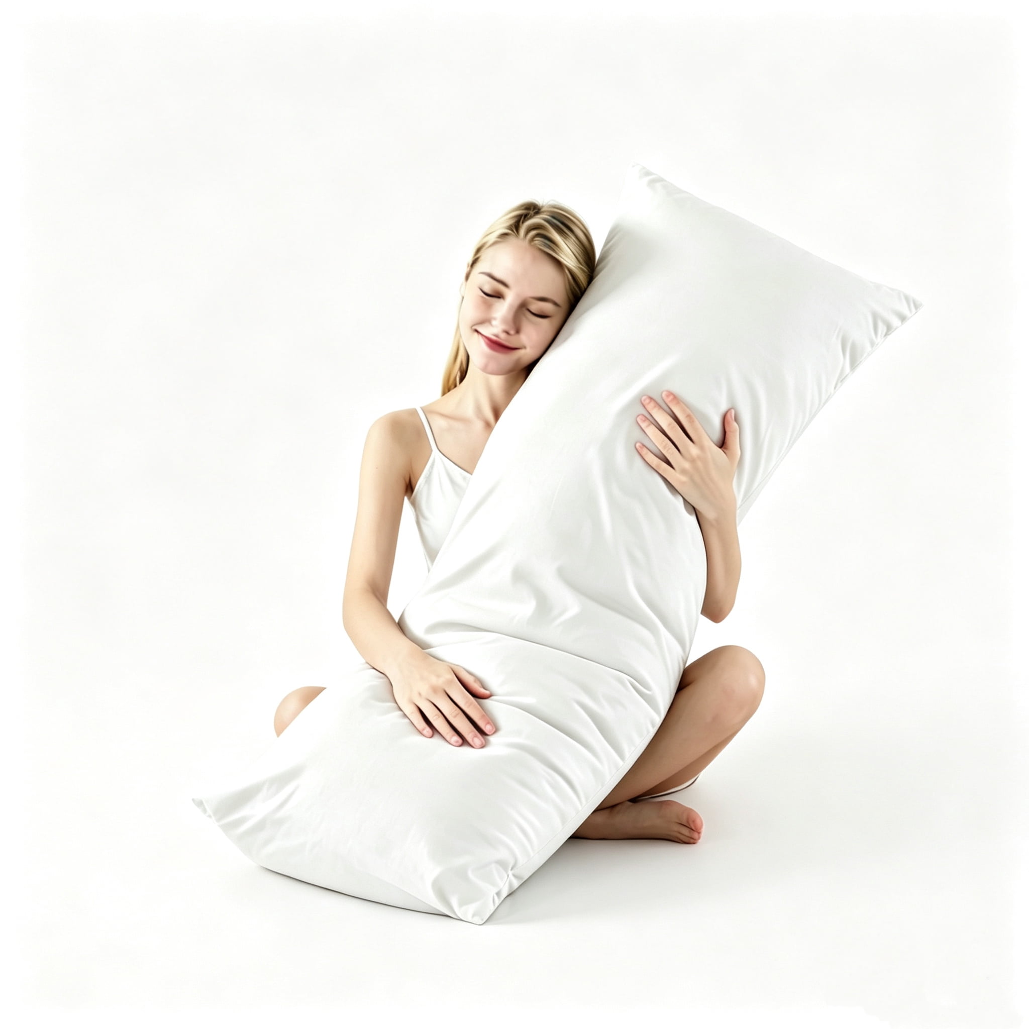 BedTreat Full Body Pillow Insert for Adults - Soft & Fluffy Body Pillow for Side Sleepers - Long & Breathable Body Pillow Insert(20 X 54,White)