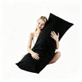thumbnail image 1 of BedTreat Full Body Pillow Insert with Pillowcase for Adults,Long&Fluffy Pillow for Side Sleeper,Soft&Breathable (20X54,Black), 1 of 7