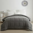 thumbnail image 1 of BedTreat Hotel Luxury Down Alternative Comforter with Corner Tabs- All Season Quilted Queen Size Grey Duvet Insert,Soft,Cooling, 1 of 7