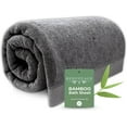 thumbnail image 1 of BedVoyage Luxury Bath Sheet Towels, Extra Large Bathroom Towel, 37x70 Viscose Derived from Bamboo & Cotton, Super Absorbent & Fast Drying Plush Bath Sheets - Charcoal, 1 of 6