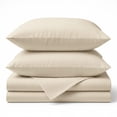 thumbnail image 1 of BedVoyage Soft King Sheets - Melange Luxury Bedroom Sheet Set, 4pc Softest Cooling Bedding, Viscose Derived from Bamboo and Cotton, Deep Pocket 18" - Sand, 1 of 8