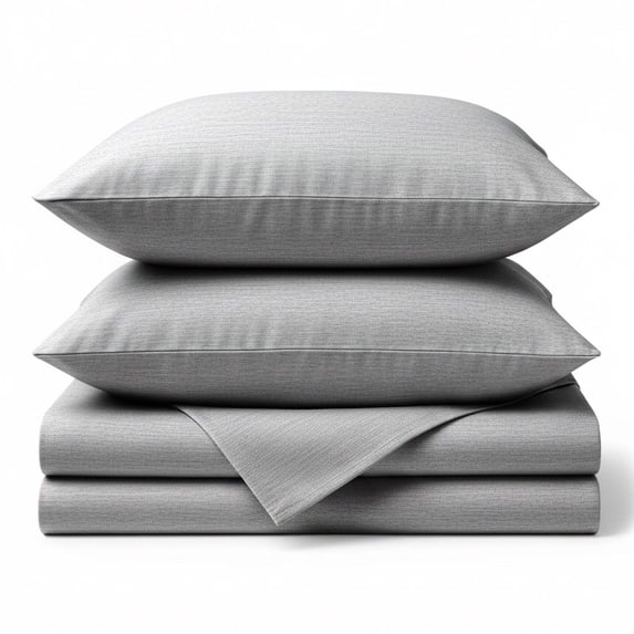 BedVoyage Soft King Sheets - Melange Luxury Bedroom Sheet Set, 4pc Softest Cooling Bedding, Viscose Derived from Bamboo and Cotton, Deep Pocket 18" - Silver