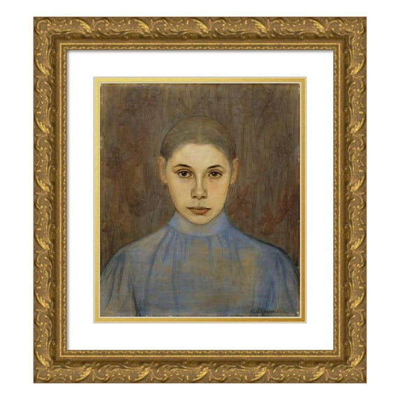 Beda Stjernschantz 20x22 Gold Ornate Framed and Double Matted Museum Art Print Titled - Irma (1895 - 1896)