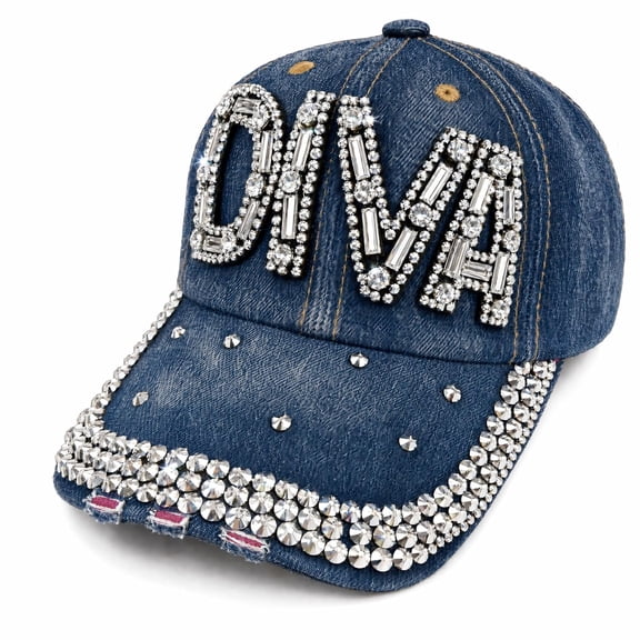 Bedazzled Diva Hat for Women, Rhinestone Studded Jersey Shore Baseball Cap