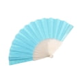 thumbnail image 1 of Bedazzled Fan,Handheld Fans,Folding Fan And 7-Inch Women'S Fan With Glitter Fabric And Transparent Plastic Ribs And Ideal For Parties And Dance Performances.(Blue), 1 of 6