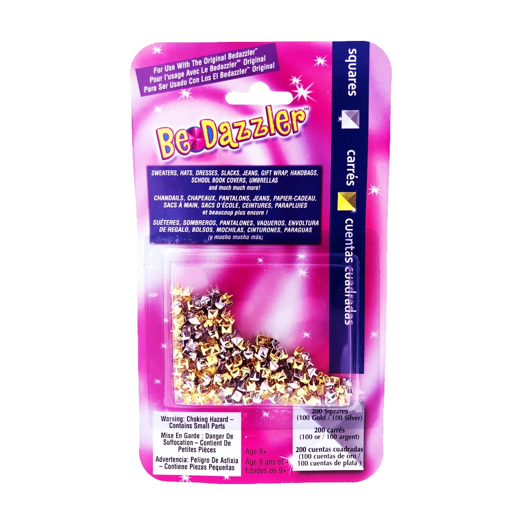 SAS Be Dazzler Stud Refill Squares, Gold/Silver - 200 count