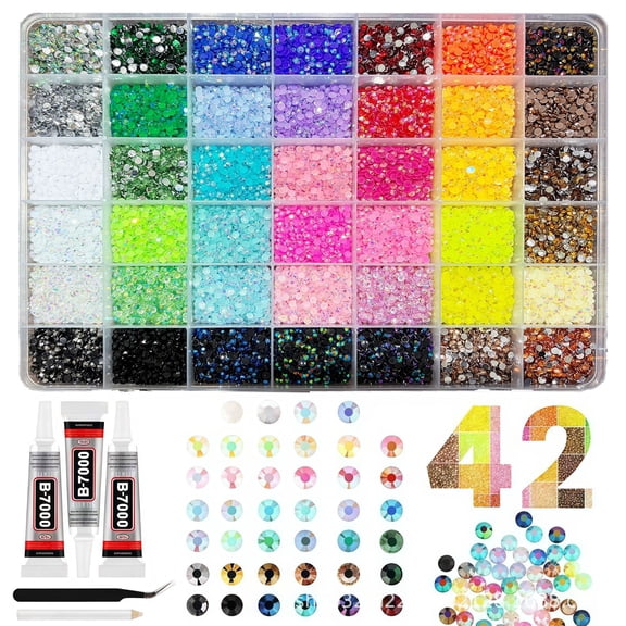 Bedazzler Kit Bedazzle Kit Resin Rhinestones with Tweezers 3mm Multicolor Crystals + 3x10ml Jewelry Glue for DIY Crafts Nail Art Fabric Shoes Tumblers Teens Adults Home Studio