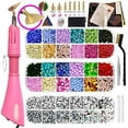 thumbnail image 1 of Bedazzler Kit with Rhinestones, Hotfix Applicator, DIY Hot Fix Rhinestone Setter, Hot Fixed Bedazzling Kit, 3560 Pcs, Crystal AB, Clear, 14 Colors, Tweezers, Gem Picker, Brush, Trays, Bag, 1 of 6
